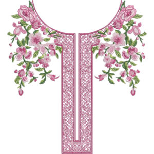 Unique Neck Embroidery Design