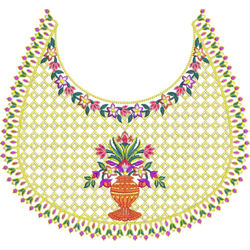 Neckline Embroidery Design
