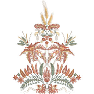 Motive Flower Embroidery Design