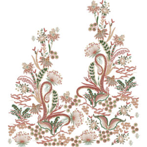 Flower Kurta Embroidery Design