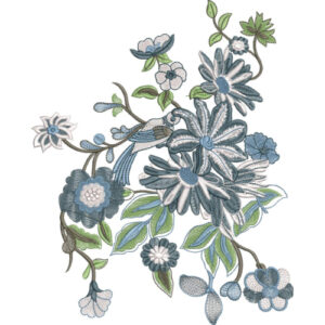 Motive Flower Embroidery Design