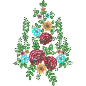 Flower Kurta Embroidery Design