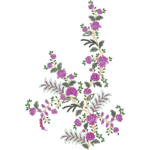 Motive Flower Embroidery Design