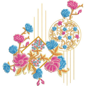 Flower Kurta Embroidery Design