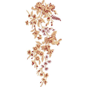 Motive Flower Embroidery Design