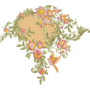 Motive Flower Embroidery Design