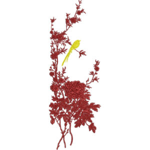 Flower Corner Embroidery Design