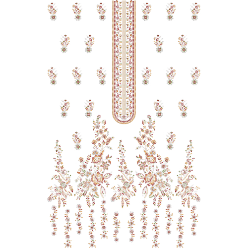 Flower Dress Embroidery Design