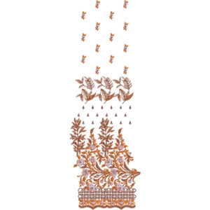 Flower Border Daman Embroidery Design