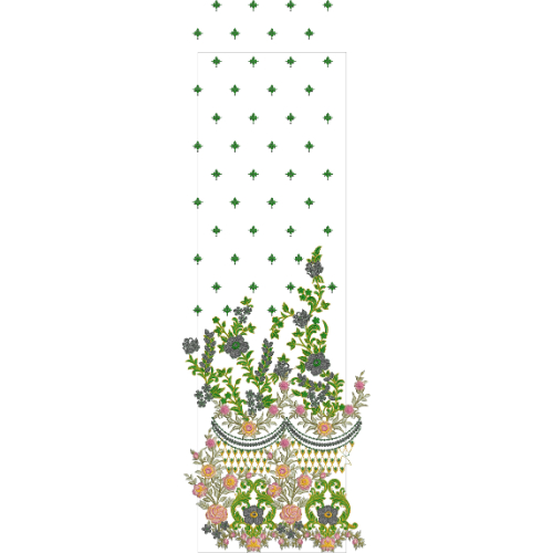 Border Daman Kurta Embroidery Design