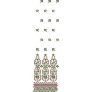 Flower Border Daman Embroidery Design