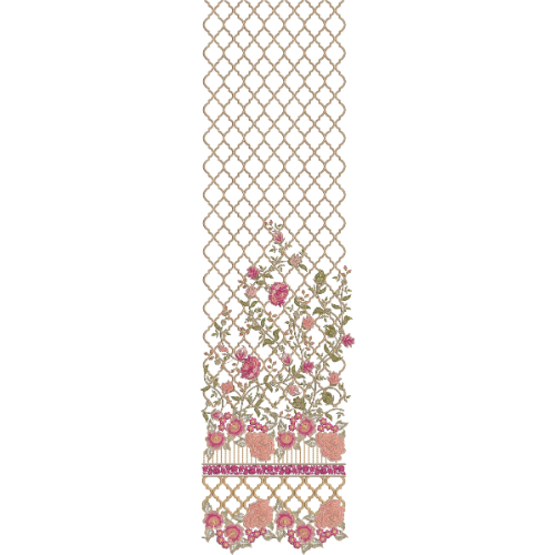 Beautiful Border Daman Embroidery Design