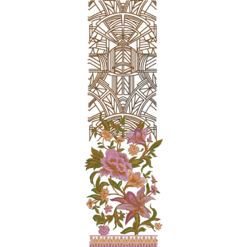 Simple Border Daman Embroidery Design