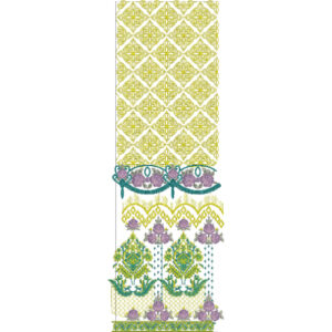 Flower Border Daman Embroidery Design