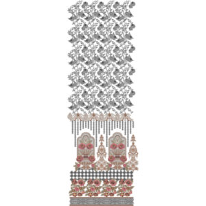 Flower Border Daman Embroidery Design