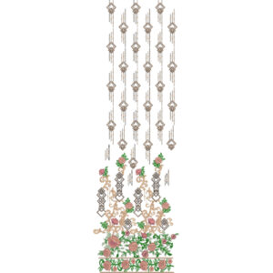 Flower Border Daman Embroidery Design