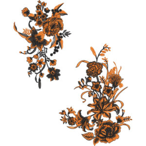 Flower Corner Embroidery Design