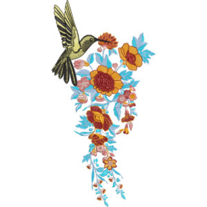 Flower Corner Embroidery Design