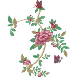 Flower Corner Embroidery Design