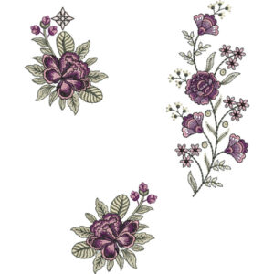 Motive Flower Embroidery Design