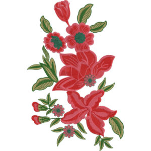 Motive Flower Embroidery Design