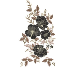 Flower Corner Embroidery Design