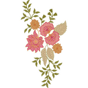 Motive Flower Embroidery Design