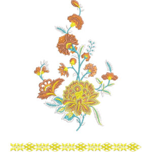 Delicate Flower Embroidery Design