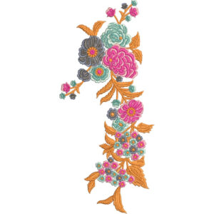 Motive Flower Embroidery Design