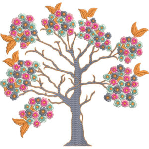 Flower Corner Embroidery Design