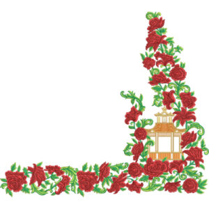 Motive Flower Embroidery Design
