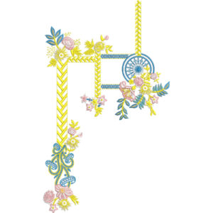 Flower Kurta Embroidery Design