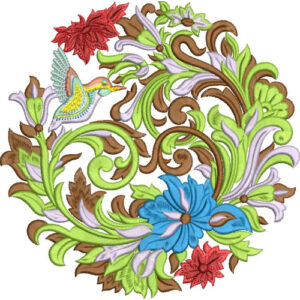 Unique Flower Embroidery Design