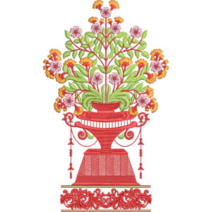 Motive Flower Embroidery Design
