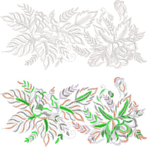 Motive Flower Embroidery Design