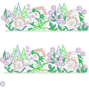Flower Corner Embroidery Design