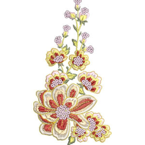 Motive Flower Embroidery Design