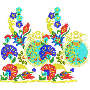 Flower Corner Embroidery Design
