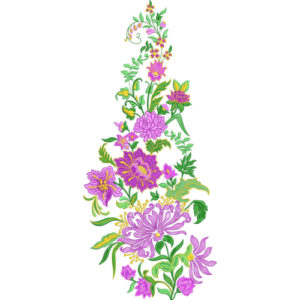 Flower Kurta Embroidery Design