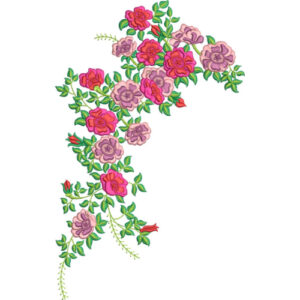 Motive Flower Embroidery Design