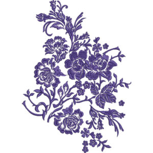Motive Flower Embroidery Design