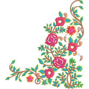 Flower Kurta Embroidery Design