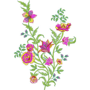 Simple Flower Embroidery Design