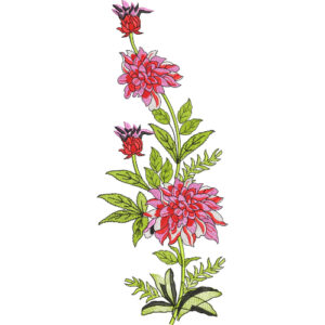 Motive Flower Embroidery Design