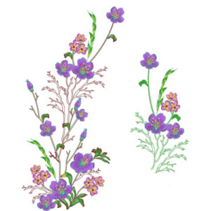 Motive Flower Embroidery Design