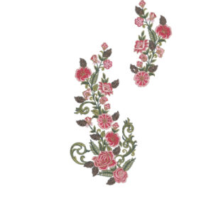 Flower Corner Embroidery Design