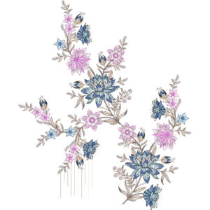 Motive Flower Embroidery Design