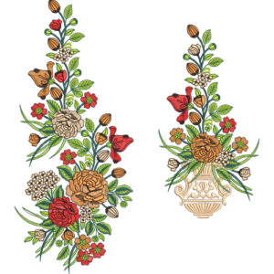 Flower Kurta Embroidery Design