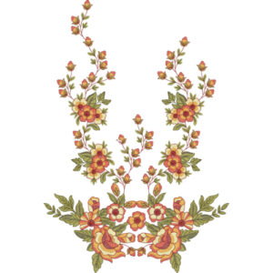 Unique Flower Embroidery Design