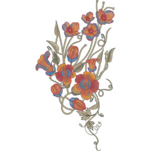 Motive Flower Embroidery Design